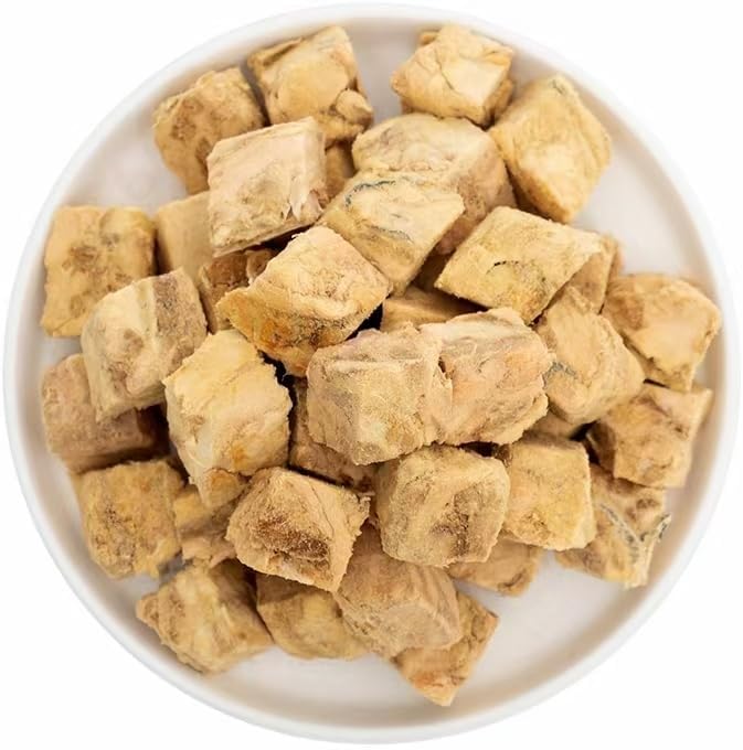 Organic Freeze Dried Dog & Cat Treats - Single Ingredient, Grain Free Food Toppers for Healthy Pets, No Fillers or Preservatives (1 Bag, Salmon)