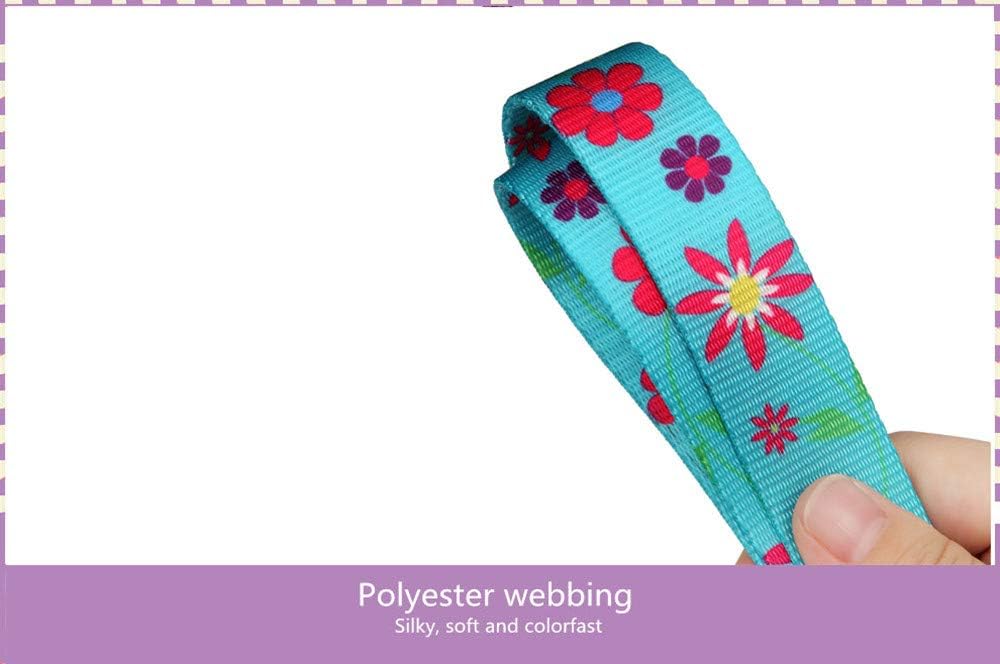 Martingale Collar Floral Print Puppy Dog Collar - No Pull Pet Collar, Heavy Duty Adjustable Dog Collar, Small, Neck 10 Inch -15 Inch, Sun Flowers (Teal)