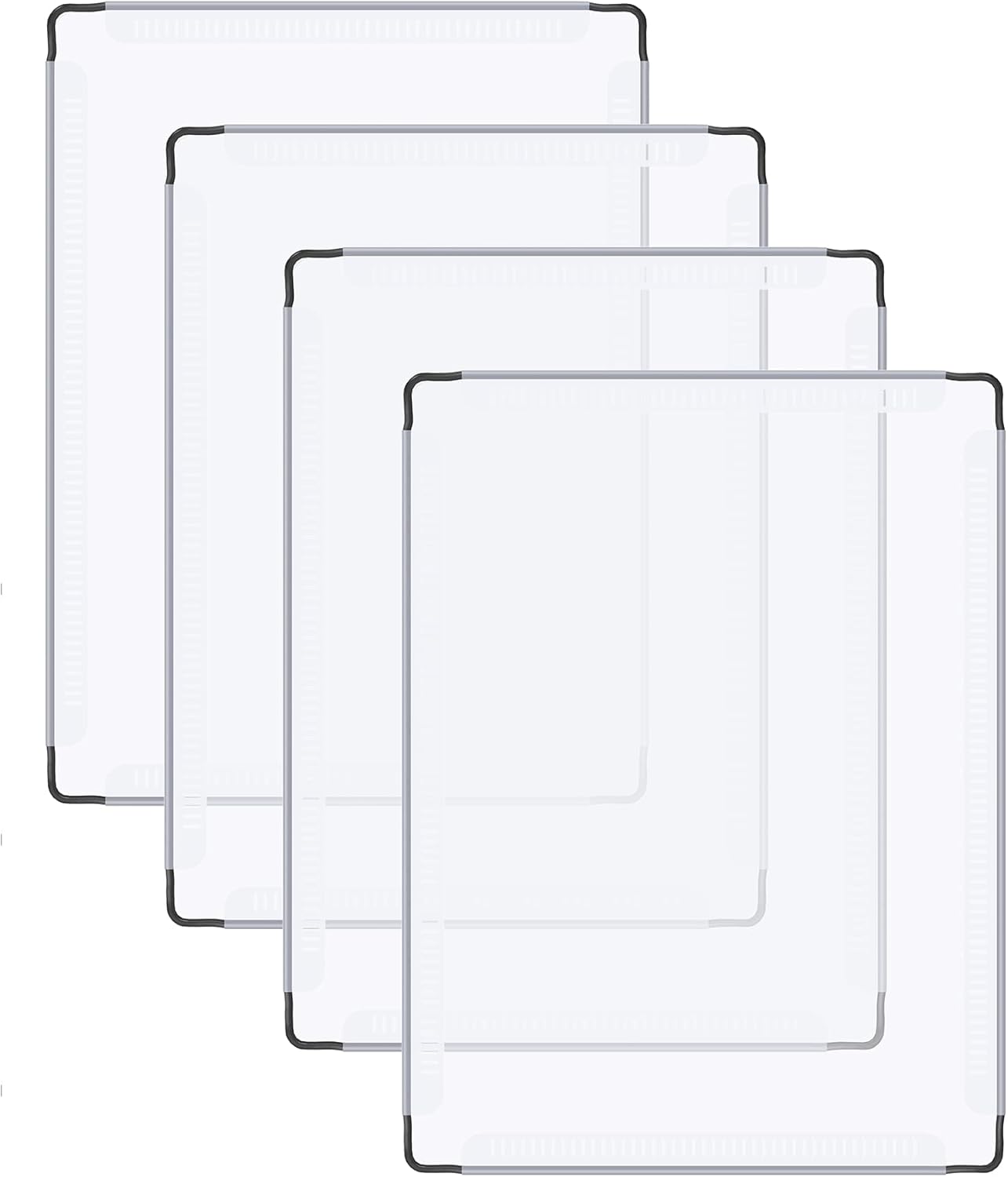 DINMO 4 Pcs Transparent Plastic Panel, 11.8" x 15.7", for DIY Small Animal Playpen and Cube Storage Unit