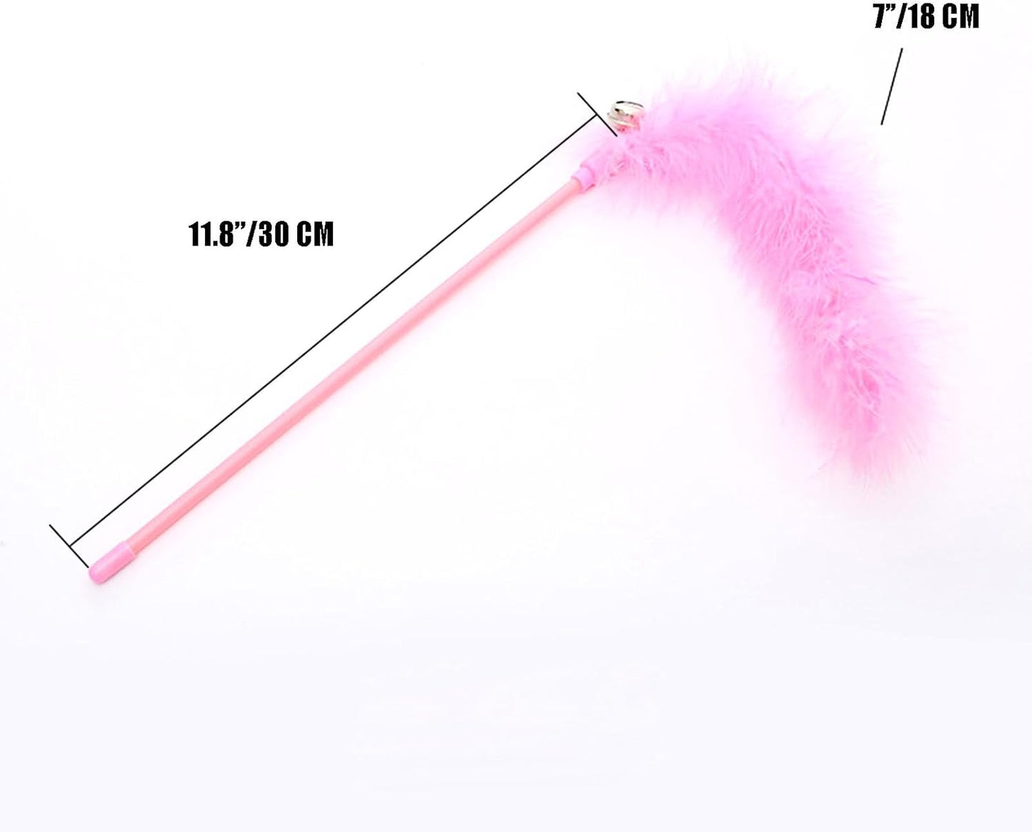 IUHKBH Cat Wand Toys, 3 PCS Interactive Feather Wands Colorful Cat Teaser Wand with Bell for Cats and Kitties