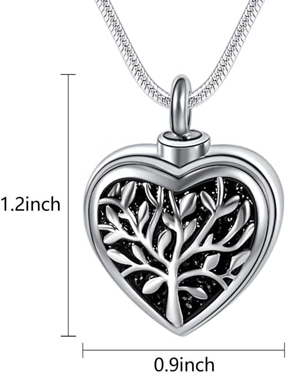 Farfume Personalized Pet Urn Necklace for Dog Cat Ashes Cremation Pet Memorial Customized Photo Text Engraving Pendant Keepsake Funeral Jewelry