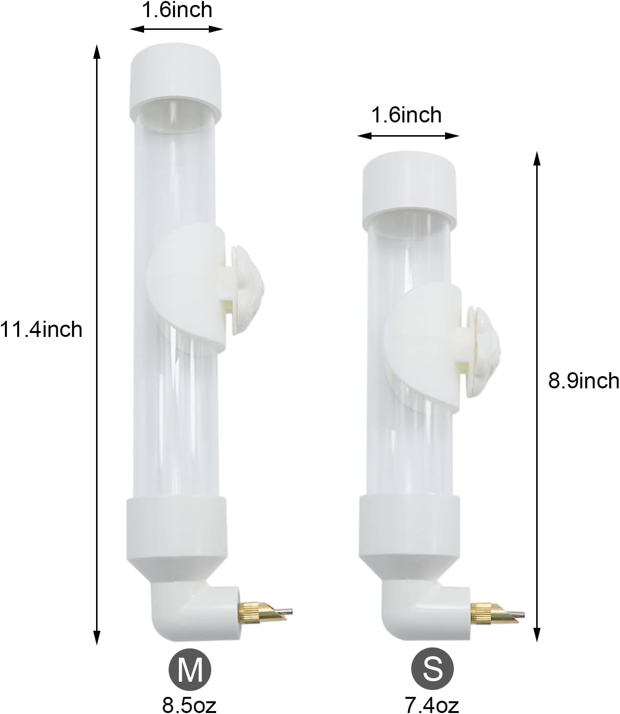 Bird Water Dispenser Parrot Waterer Automatic Bird Water Feeder for Medium Birds Parakeet Cockatiel Conure Caique (Medium)