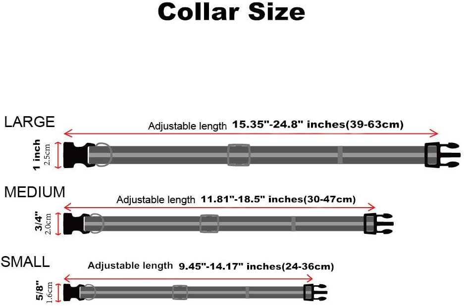 NIMBLE Dog Collar Waterproof Pet Collars Anti-Odor Durable Adjustable PVC & Polyester Soft with Reflective Cloth Stripe Basic Dog Collars S/M/L Sizes (Large (15.35”-24.8”inches), Emerald Green)