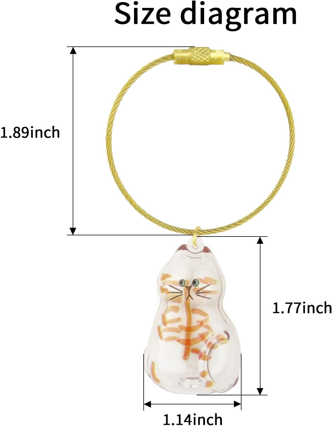 Cat Hair Keychain, 2Pcs Cat Hair Storage Bottle，Pet Fur Keepsake,Pet Hair Storage/Memorial Keychain,Cute Pet Memorial Gifts,[F Model]