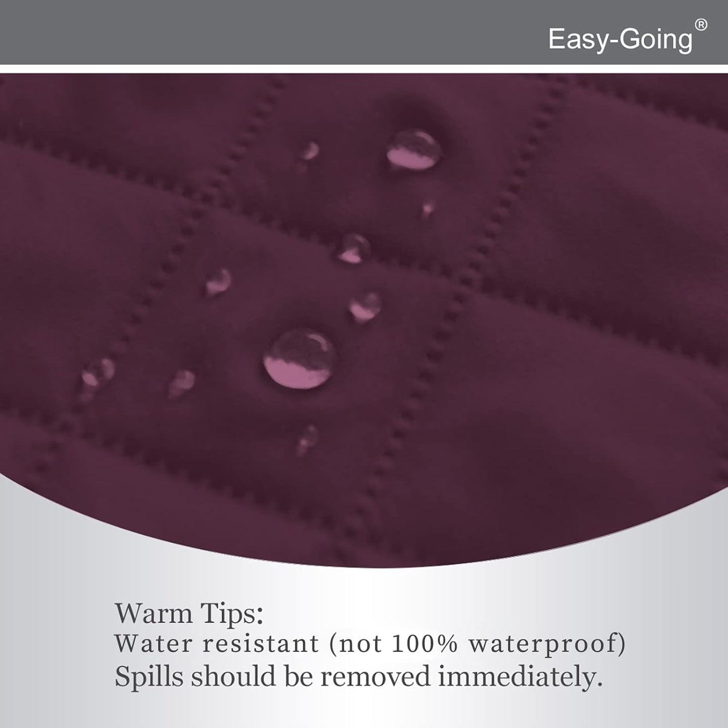 Easy-Going Recliner Chair Slipcover Reversible Sofa Cover Water Resistant Couch Cover Furniture Protector with Elastic Straps for Pets Dog (Recliner 22 inch, Wine/Beige)