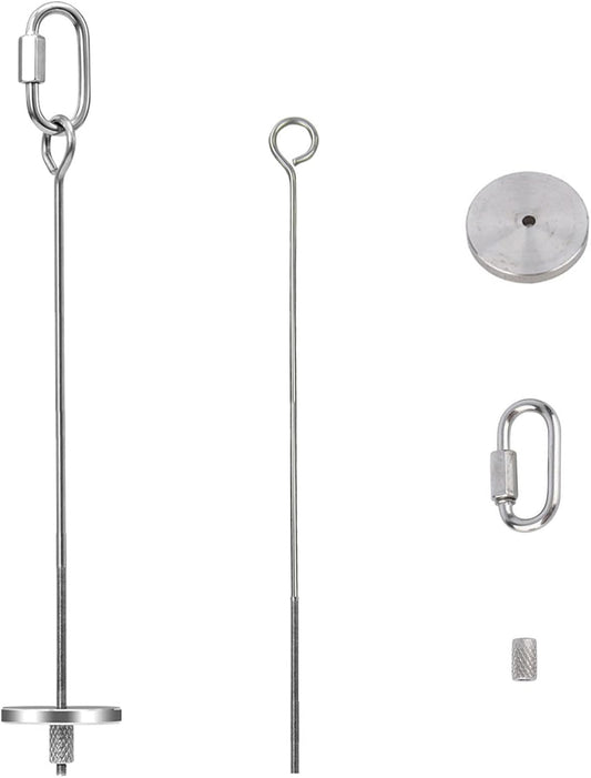 1pcs Hanging Bird Treat Skewer Parrot Fruit Feeder, 13 Inch Stainless Steel Bird Food Holder Parrot Fruit Food Skewer with Washer Nut Parakeet Treat Holder Feeder for Parrot Budgie Conure, LXLVOUEG