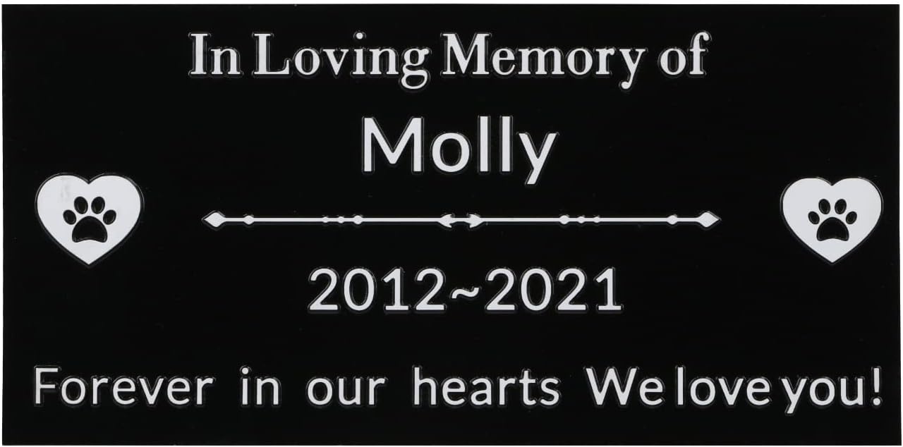 Pet Memorial Stone Cat Dog Pet Memorial Personalized Pet Grave Markers Customized Pet Grave Markers with Pet Name are a Sympathy Gift for The Loss of a Pet (Acrylic)