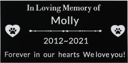Pet Memorial Stone Cat Dog Pet Memorial Personalized Pet Grave Markers Customized Pet Grave Markers with Pet Name are a Sympathy Gift for The Loss of a Pet (Acrylic)