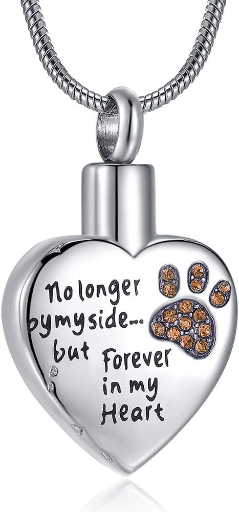 Cremation Jewelry for Ashes for Dog Cat Waterproof Pet Memorial Urn Pendant Necklace for Ashes