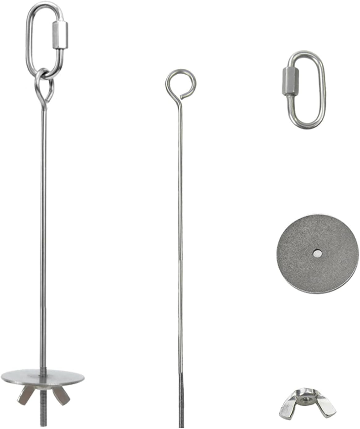 2pcs Hanging Bird Treat Skewer Parrot Fruit Feeder with Washer, 9 Inch Stainless Steel Bird Food Holder Parrot Fruit Food Skewer Parakeet Treat Holder Feeder for Parakeet Conure, LXLVOUEG