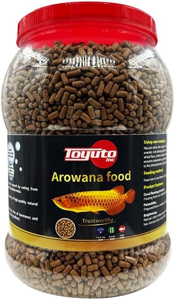 High Protein Floating Sticks Fish pellets for Arowana,Oscars,Flower Horns,Red Parrots Arowana pellets,1kg (2.2lb)
