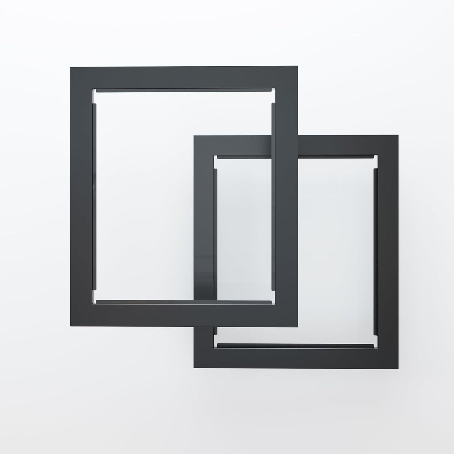 Heavy Duty Clear Acrylic Dog Playpen, Transparent Pet Pen, Metal Frame Easy Assemble Kennel Enclosure, Ideal for Small to Medium Dogs, Cats, and Other Small Pets (Black, 2 Panels)