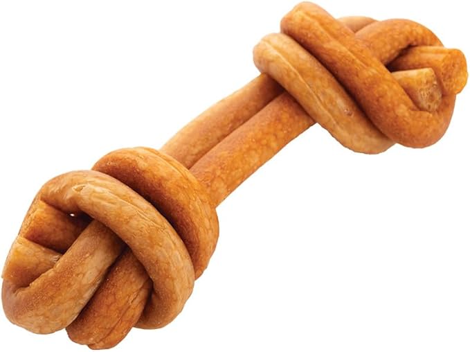 DreamBone CollaYUMS Knots Plus Collagen Chews for Dogs, 14 Count, Treat Your Dog to Rawhide-Free Chews Made with Chicken, Vegetables and Peanut Butter