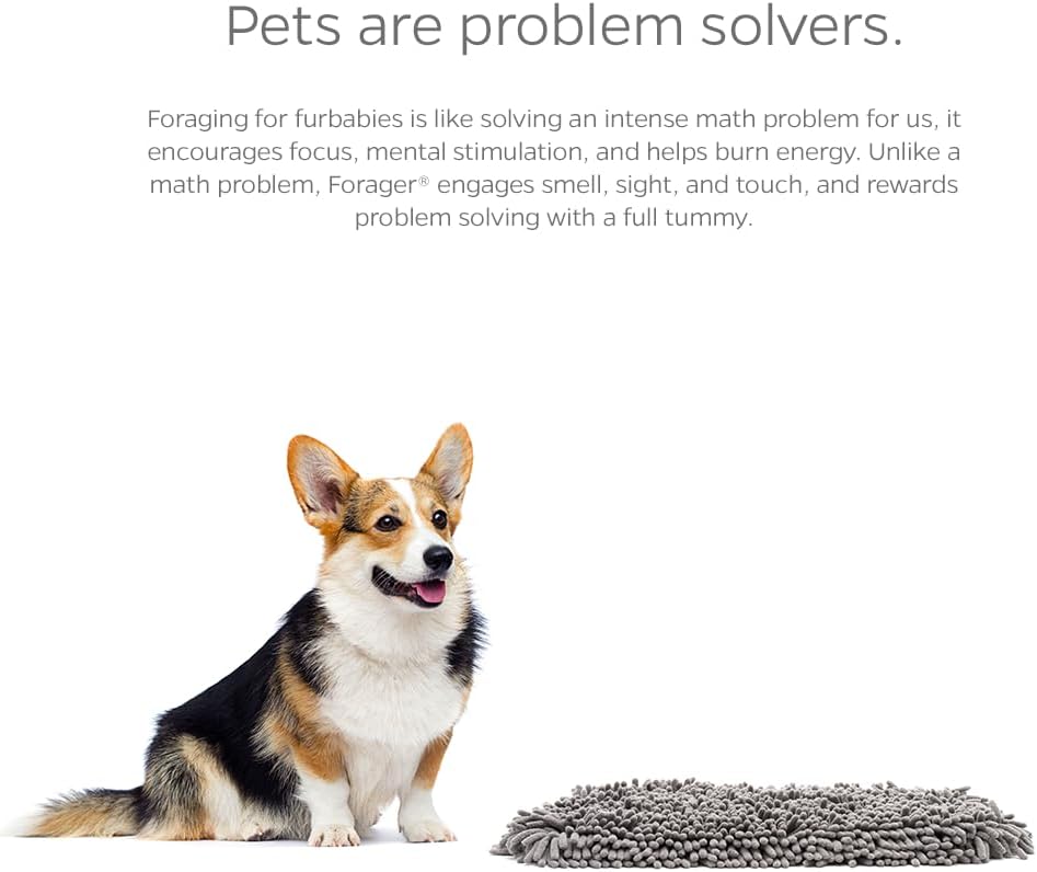 Pet Parents Forager Mats & Slow Feeder Dog Bowl - Snuffle Mat with SoftSnout & Non-Slip Backing (Forest 19")