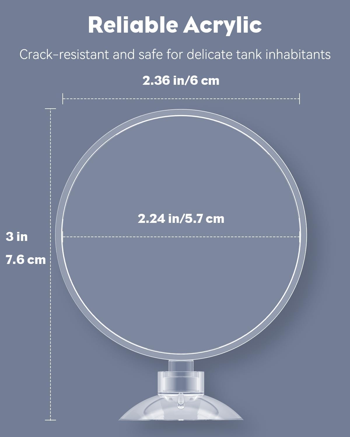 Pawfly Shrimp Feeding Dish with Suction Cup, Clear Acrylic Aquarium Shrimp Feeder Dish, Fish Feeding Tray for Freshwater and Saltwater Tanks
