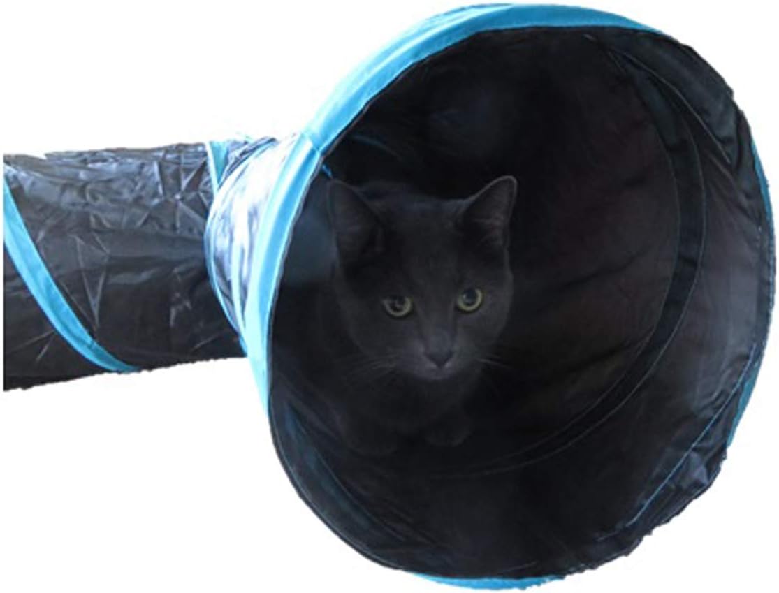 Feline Ruff Premium 3 Way Cat Tunnel. Extra Large 12 Inch Diameter and Extra Long. A Big Collapsible Play Toy. Wide Pet Tunnel Tube for Other Pets Too!