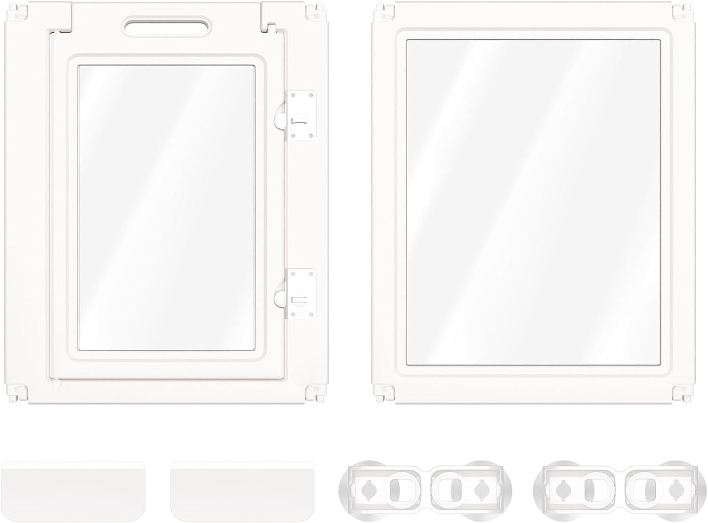 FXW AuraSpace Acrylic Indoor Dog Playpen for Small and Medium Dogs, 30 inch, 2 Panels, Includes 1 Gate & 1 Panel, White
