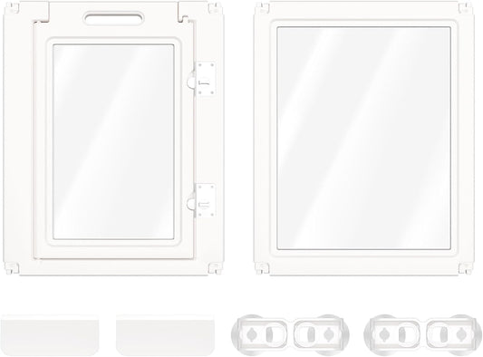 FXW AuraSpace Acrylic Indoor Dog Playpen for Small and Medium Dogs, 30 inch, 2 Panels, Includes 1 Gate & 1 Panel, White