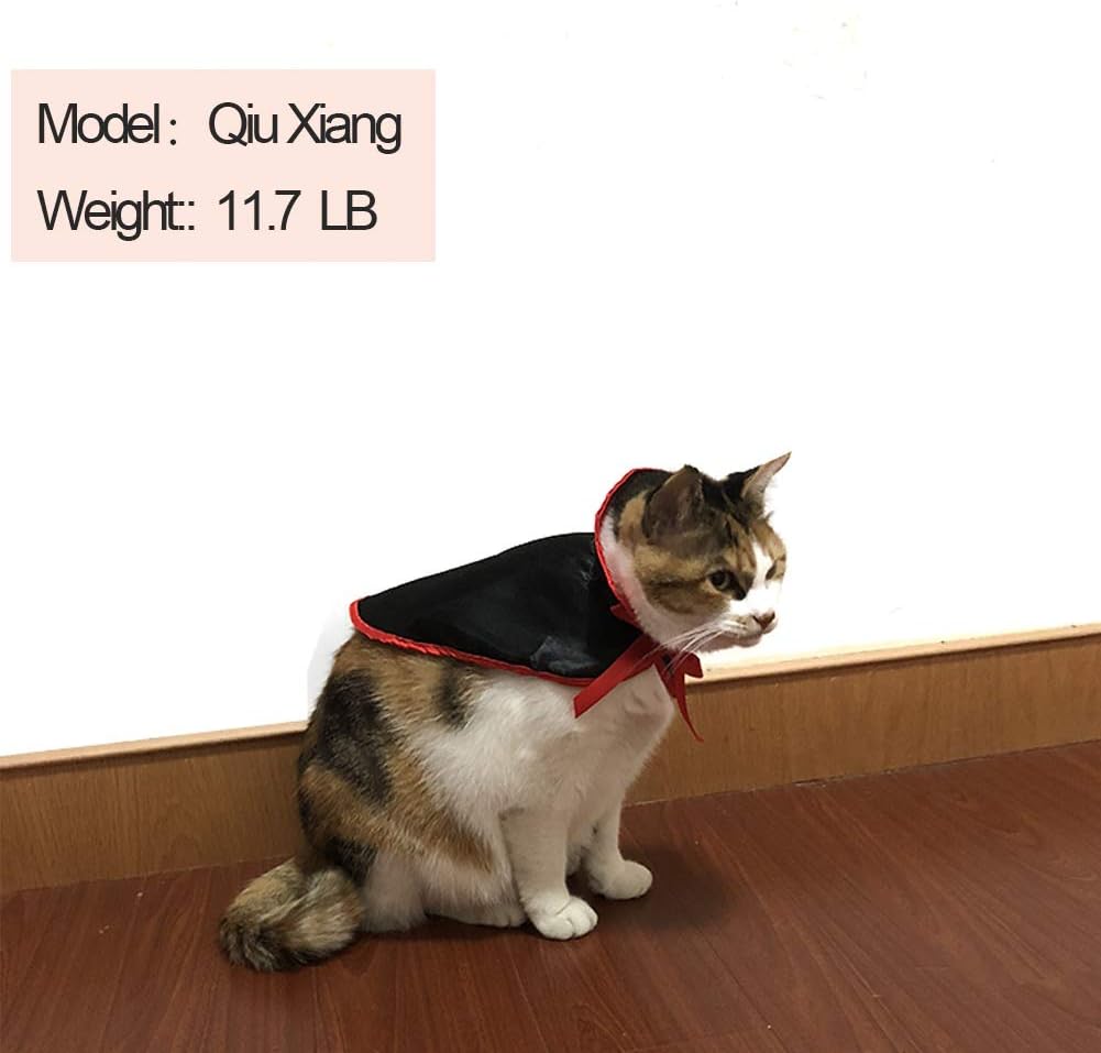 Pet Halloween Cloak Cosplay Vampire Cloak for Cats and Small Dogs, Pet Halloween Costume Clothes Suit