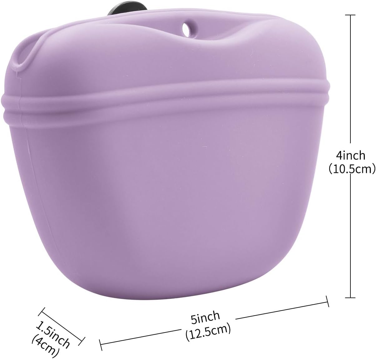 AUDWUD Silicone Dog Treat Pouch,With Dog Training Clicker,Clip on Portable Training Container,Convenient Magnetic Buckle Closing and Waist Clip