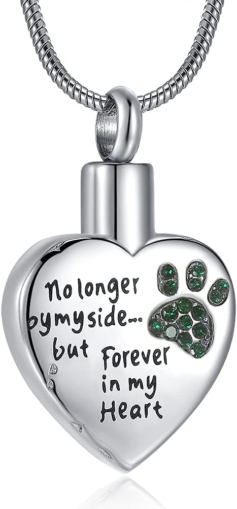 Cremation Jewelry for Ashes for Dog Cat Waterproof Pet Memorial Urn Pendant Necklace for Ashes