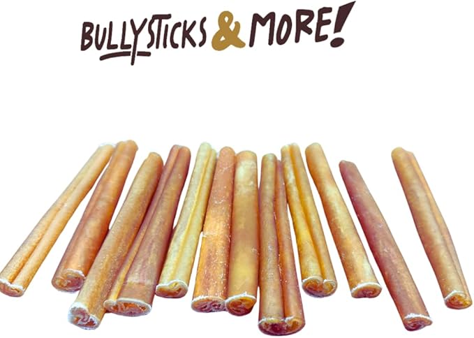 BULLYSTICKS & MORE 6 Inch Beef Collagen Sticks for Dogs (16 Count) - Bones for Dogs - No Hide Sticks Beef Cheek Rolls