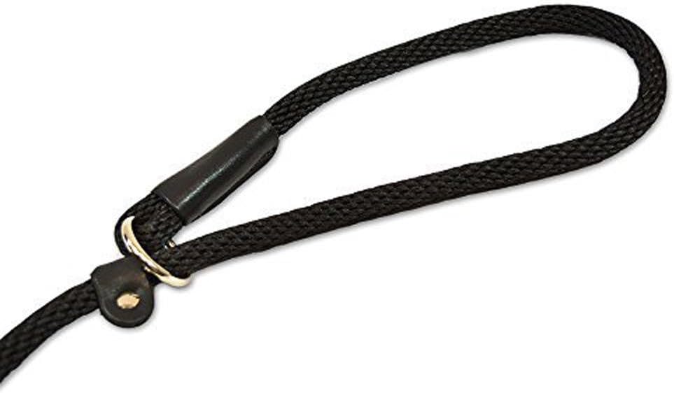 Cesar Millan Slip Lead Leash™ - 2-in-1 Slip Collar Dog Training Lead & Collar | Heavy Duty Durable Weatherproof Rope Leash, No Pull Training | Length 4ft Diameter 4/10”(Regular, Red/Olive)