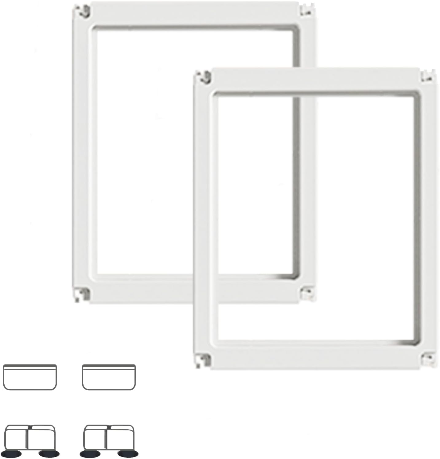 Acrylic Dog Playpen Suitable for Expanding Clear Dog Playpen Includes 2 I-Type Connectors and 2 Suction Cup Bases（23.6", 2PCS）