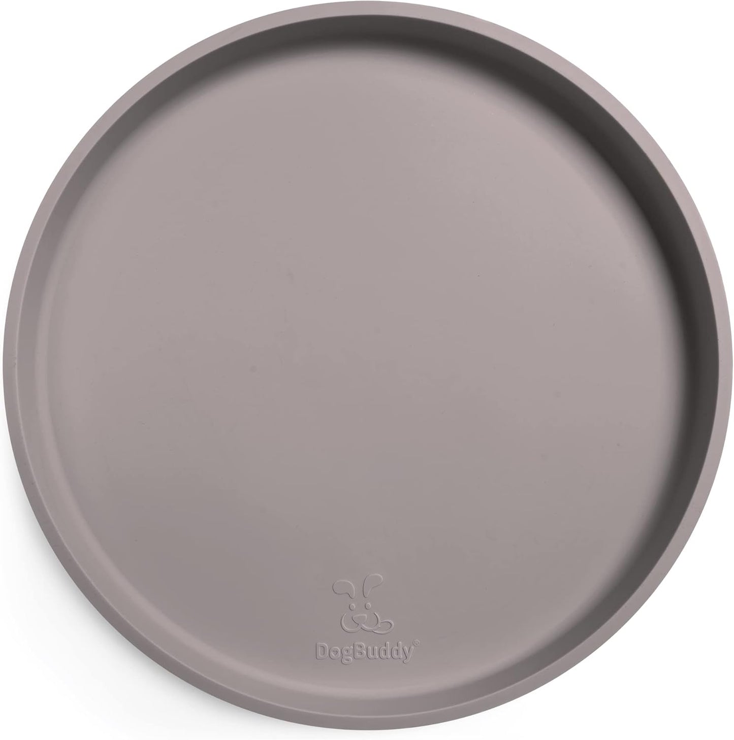 DogBuddy Dog Food Mat - Waterproof Dog Bowl Mat, Silicone Pet Mat for Food and Water Bowls, Nonslip Pet Feeding Mat with Edges, Dogs Food Mats for Floors, Puppy Supplies (XS, Dove)