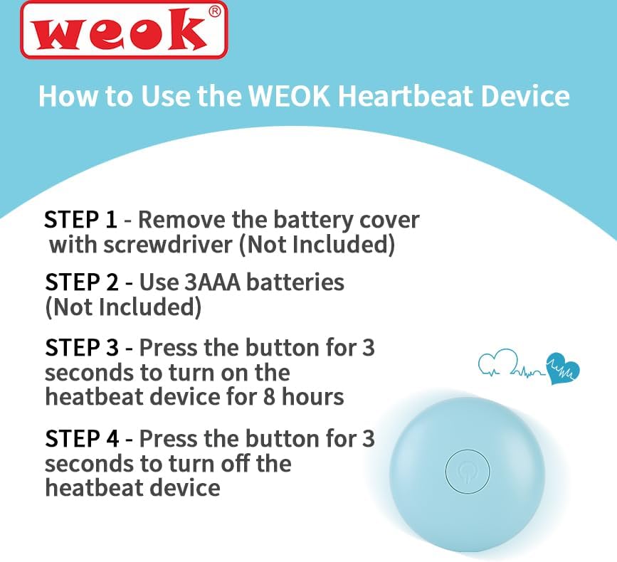 Heartbeat Puppy Toy, Comfort Cuddler Pillow, Dog Anxiety Relief Calming Aid,Heartbeat Stuffed Toy for Dogs,Puppy Heartbeat Toy Sleep Aid,Dog Heartbeat Toy for Pet