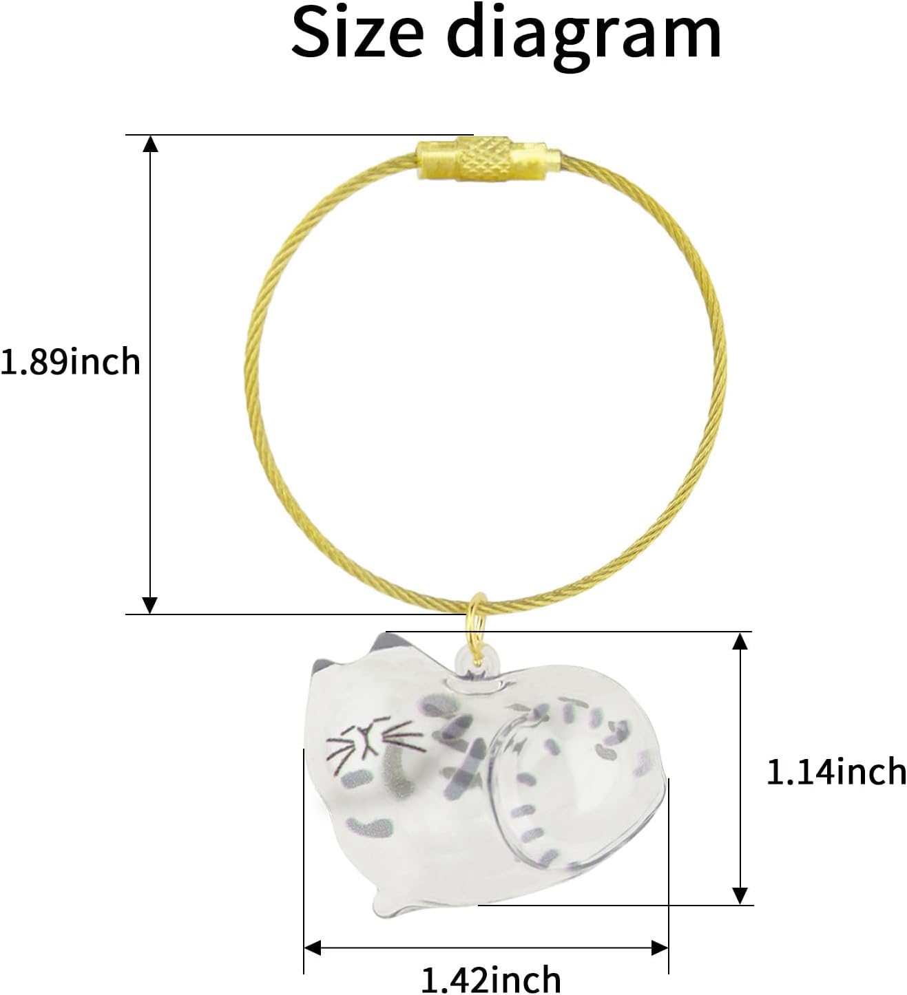 Cat Hair Keychain, 2Pcs Cat Hair Storage Bottle，Pet Fur Keepsake,Pet Hair Storage/Memorial Keychain,Cute Pet Memorial Gifts,[B Model]