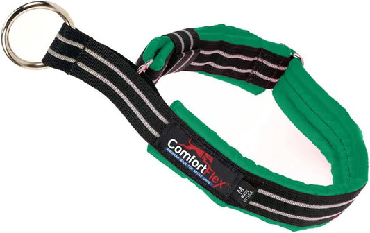 ComfortFlex Martingale Dog Collar - 1.5" Wide, Reflective, Adjustable, Fully Padded Nylon, Gentle Control, Escape-Proof, Limited Slip Design, Made in The USA, XLarge, Kelly Green