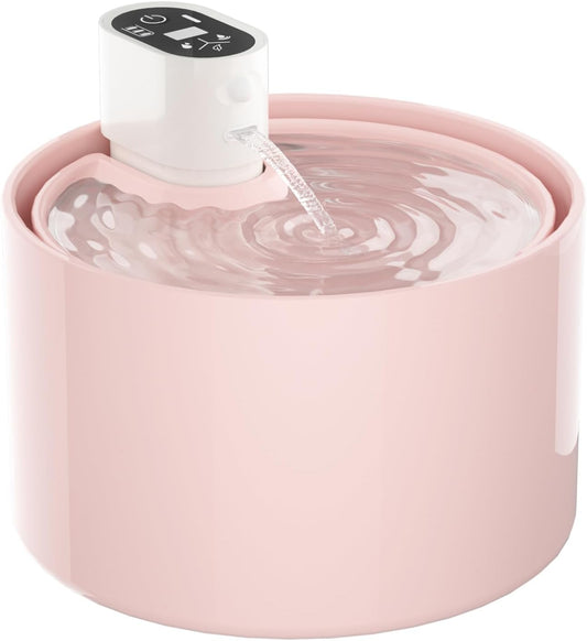 Ceramic Cat Water Fountain,Cat Water Fountain Cordless Automatic with Ultra-Quiet Pump and 4 Filter for Cats, Dogs, Multiple Pets