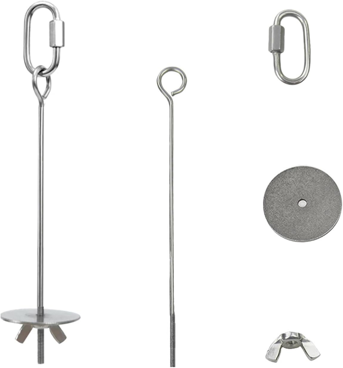 2pcs Hanging Bird Treat Skewer Parrot Fruit Feeder with Washer, 6.9 Inch Stainless Steel Bird Fruit Fork Food Holder for Bird Cage Bird Feeder Foraging Toy for Parrot Parakeet Conure, LXLVOUEG