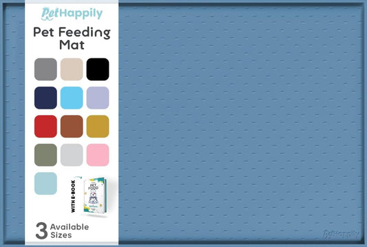 Dog Food Mat - 28x18 Raised Edges Dogs Mat for Food and Water Prevent Spill, Waterproof Cat Food Mats Protect Floors, Easy Clean Dog Bowl Mats for Food and Water, Silicone Pet Feeding Placemats