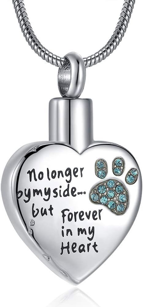 Cremation Jewelry for Ashes for Dog Cat Waterproof Pet Memorial Urn Pendant Necklace for Ashes
