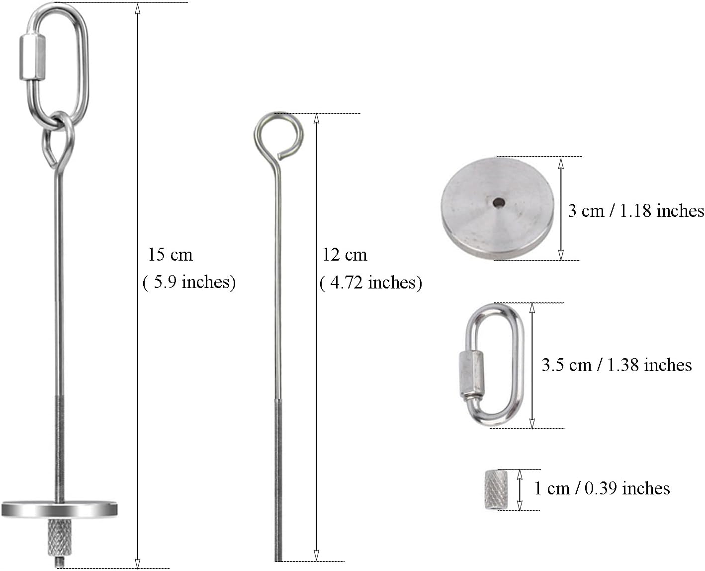 2pcs Hanging Bird Treat Skewer Parrot Fruit Feeder, 5.9 Inch Stainless Steel Bird Food Holder Parrot Fruit Food Skewer with Washer Nut Parakeet Treat Holder Feeder for Parrot Budgie Conure, LXLVOUEG