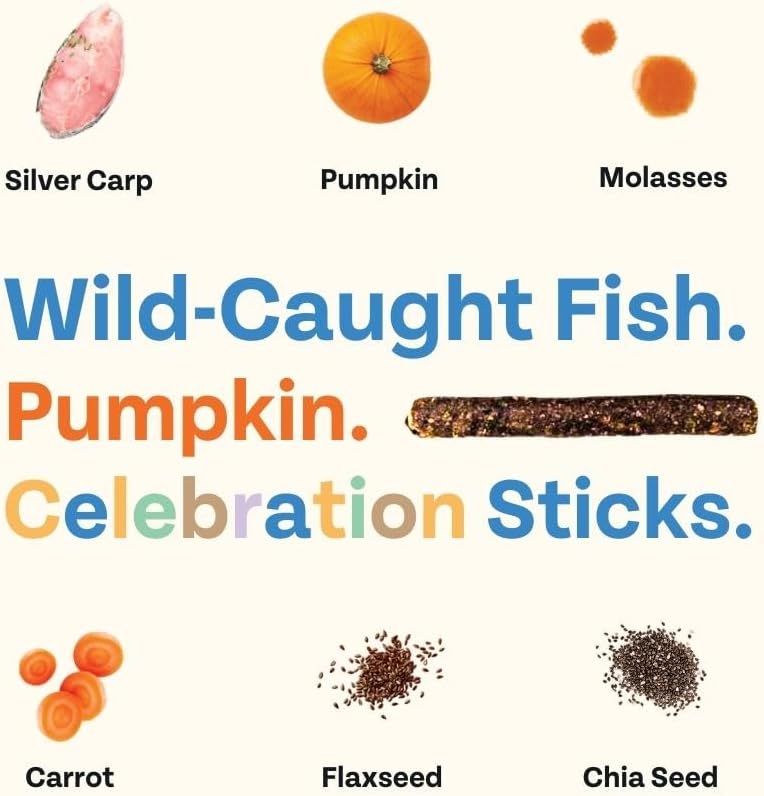 Chippin Dog Birthday Soft Treat, Great Gift, Wild-Caught Fish, Pumpkin Jerky for Dogs, No Chicken, Grain-Free, Hypoallergenic | Made in USA