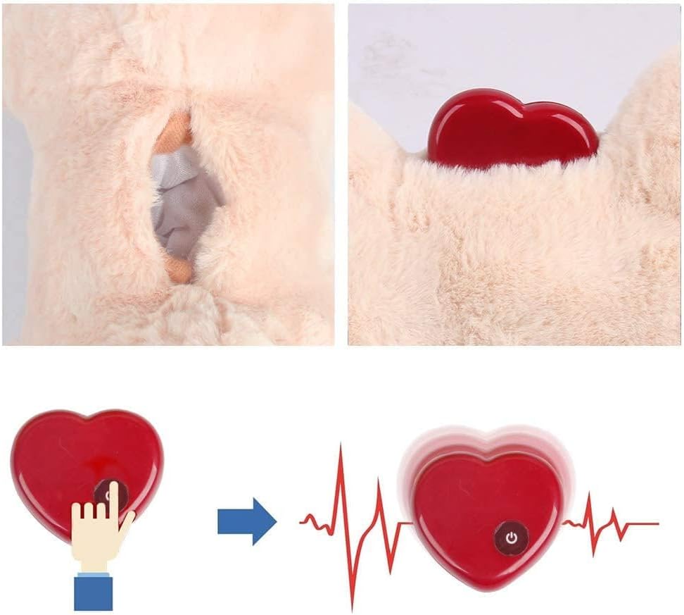 ALL FOR PAWS Puppy Heartbeating Pillow Dog Crate Training Snuggle Toys Dog Pillow Sleep Aid Plush Toy, Stress Relief and Comfort New Puppy