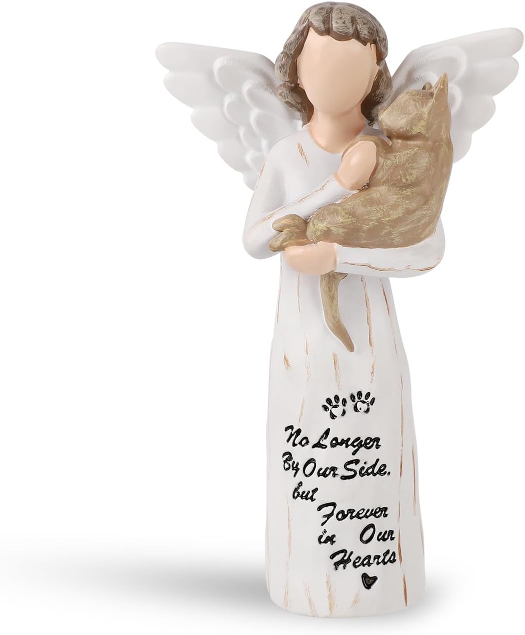 Cat Memorial Gifts, Cat Memorial Gifts for Loss of Cat, Pet Cat Remembrance Gifts, Hand-Painted Collectible Cat Angel Figurine Statue for Cat Lovers in Memory of Their Beloved Cat