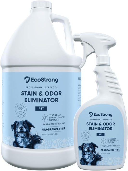 Pet Stain and Odor Remover - Cat Urine Enzyme Cleaner, Urine Destroyer for Dogs, Pet Urine Enzyme Cleaner [All New Fragrance Free] - 160oz Bundle