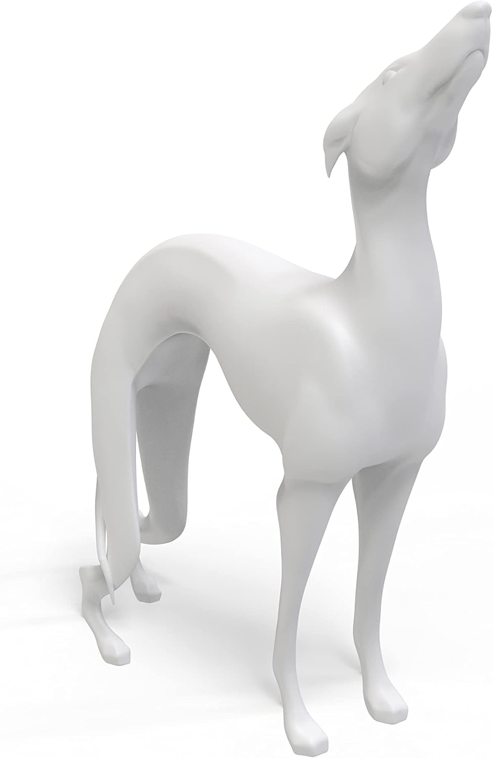 White Greyhound Miniature/Pat the Dog Figurine/Friends Merch Replica Gift/Pop Culture Desk Decor/Gift