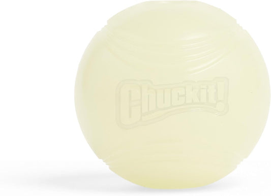 Chuckit! Glow in the Dark Bouncy Balls - Ball for Dogs, Chuckit Dog Toy, Max Glow Balls - Medium, 2.5 Inch, Pack of 1