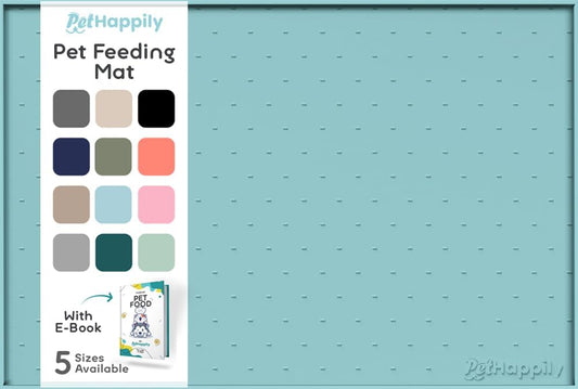 Dog Food Mat - 24x15 Raised Edges Dogs Mat for Food and Water Prevent Spill, Waterproof Cat Food Mats Protect Floors, Easy Clean Dog Bowl Mats for Food and Water, Silicone Pet Feeding Placemats