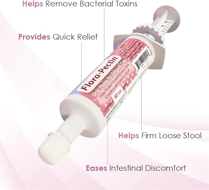 Oral Paste for Dogs & Cats-Helps Reduce Occasional Loose Stool & Diarrhea, Balance Gut pH, Support Normal Digestion & Intestinal Flora-Fast Acting (60 CC - Tasty Chicken Flavor)