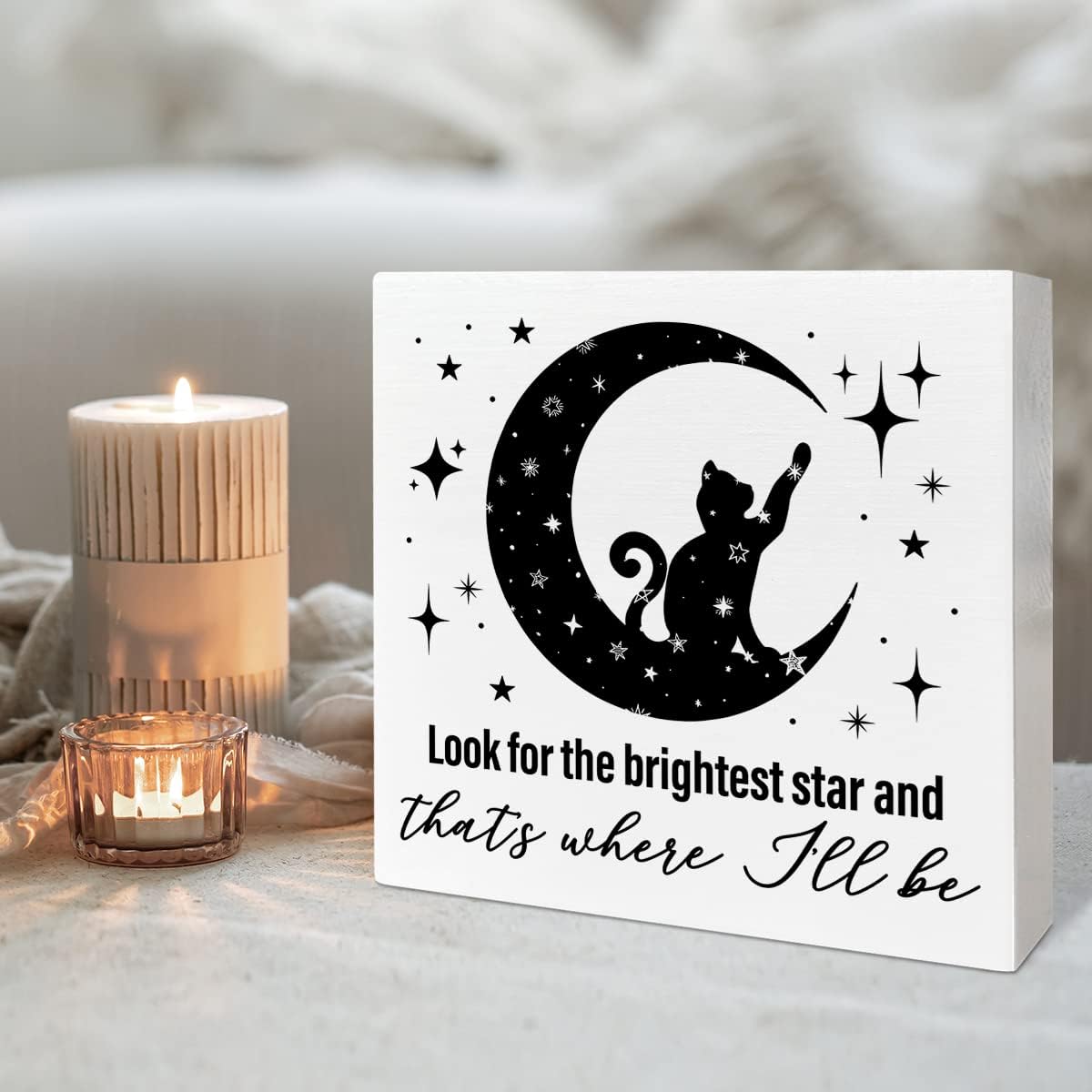 Memorial Gifts for Lose of Cat, Pet Sympathy Gifts Remembrance Gifts Loss of Cat Bereavement Gifts, That's Where I'll Be, Pet Memorial Desk Decor Wooden Box Sign