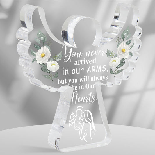 Miscarriage Gifts for Mothers, Miscarriage Condolence Gifts for Mothers, Angel Acrylic Desk Sign Decor, Grieving Gift, Sympathy Gifts for Loss of Baby, Memorial Sorry for Loss Loving Infant 4x4 inches