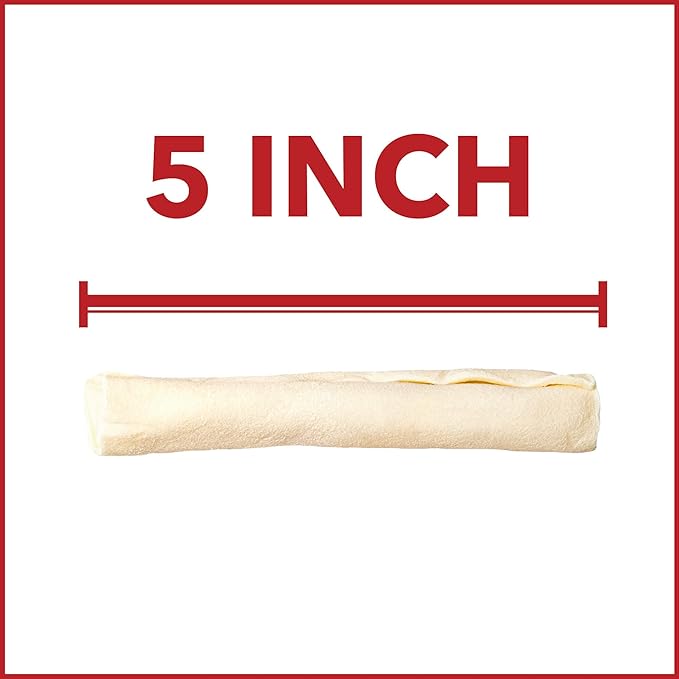 Pet Factory American Beefhide 5" Chip Rolls Dog Chew Treats - Natural Flavor, 8 Count/1 Pack