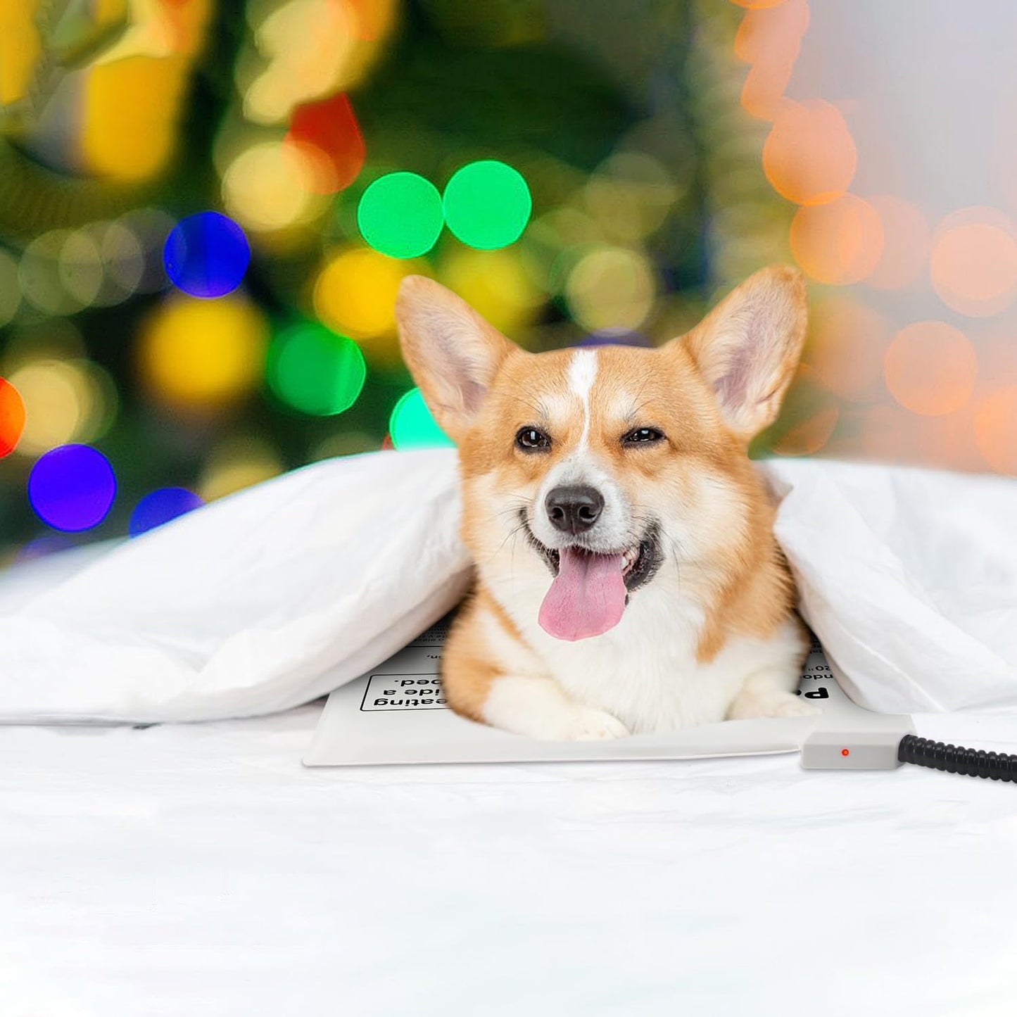 Pet Bed Warmer, Compact Heating Pad Insert for Cat Dog Beds, Turn Any Pet Bed Into a Heated Pet Sleep Pad, Waterproof Heated Mat with Chew-Resistant Cord, Safe and Warm (L:20' x 10'')