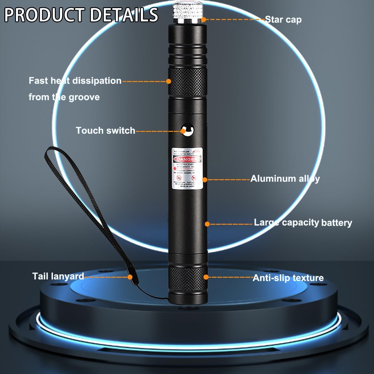 IVVTRYI Red Laser Pointer, Lighted pet Interactive Toys, Keep Cats Busy, Suitable for Kittens and Puppies Chasing and Playing